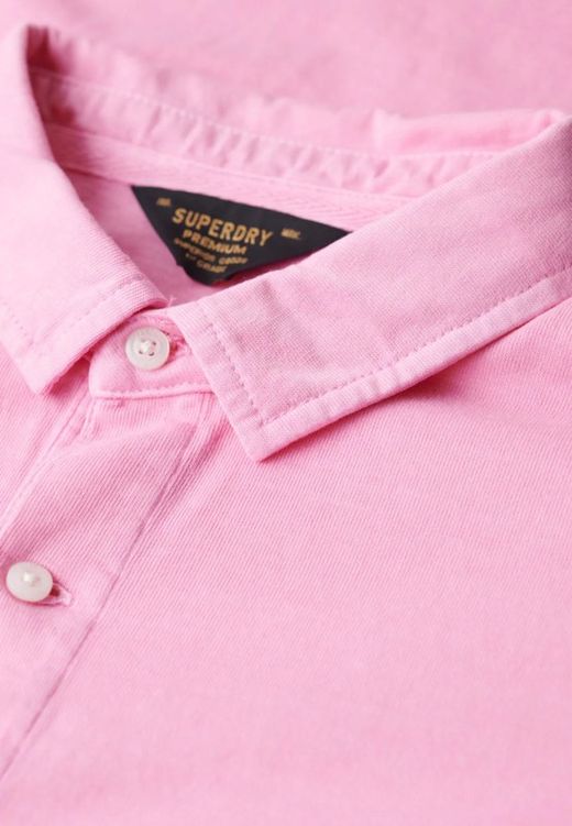 Polo m/c efecto delavado Superdry Pink