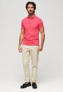 Polo m/c efecto delavado Superdry Teaberry