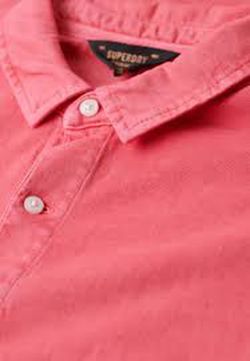Polo m/c efecto delavado Superdry Teaberry