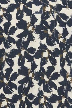 Polo m/c estampado flores Blend Of America Cream White