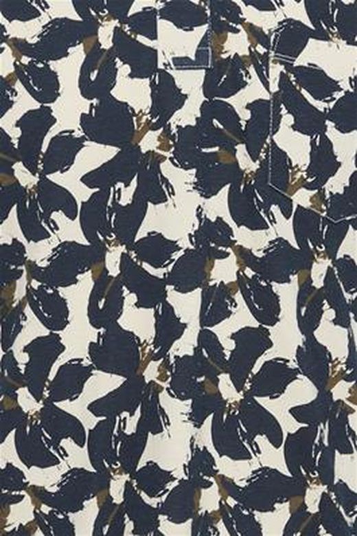Polo m/c estampado flores Blend Of America Cream White