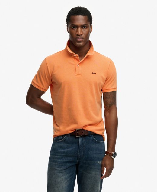 Polo m/c piqué básico Superdry Orange