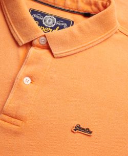 Polo m/c piqué básico Superdry Orange
