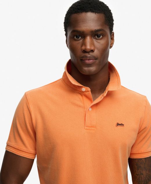 Polo m/c piqué básico Superdry Orange