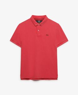 Polo m/c piqué básico Superdry Raspberry