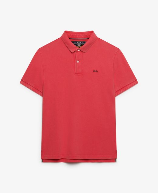 Polo m/c piqué básico Superdry Raspberry