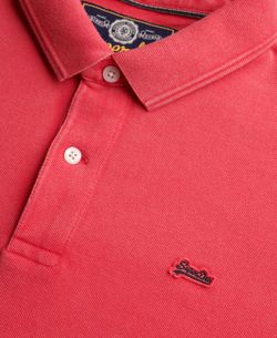 Polo m/c piqué básico Superdry Raspberry