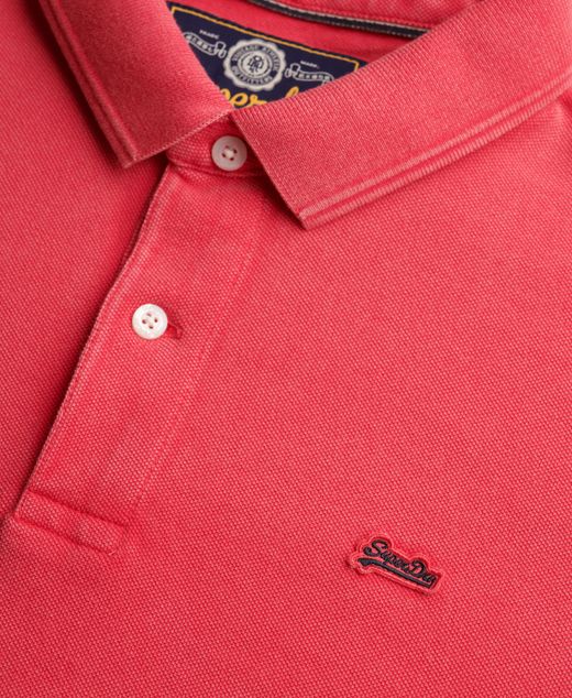 Polo m/c piqué básico Superdry Raspberry