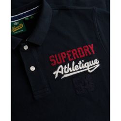 Polo m/c piqué con efecto delavado Superdry Eclipse Navy