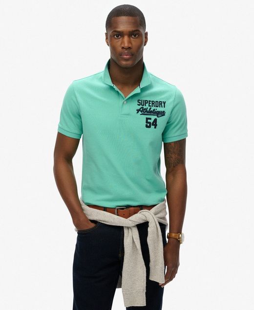 Polo m/c piqué con efecto delavado Superdry Hot Mint