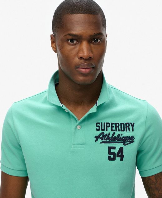 Polo m/c piqué con efecto delavado Superdry Hot Mint