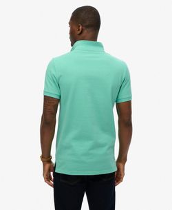 Polo m/c piqué con efecto delavado Superdry Hot Mint