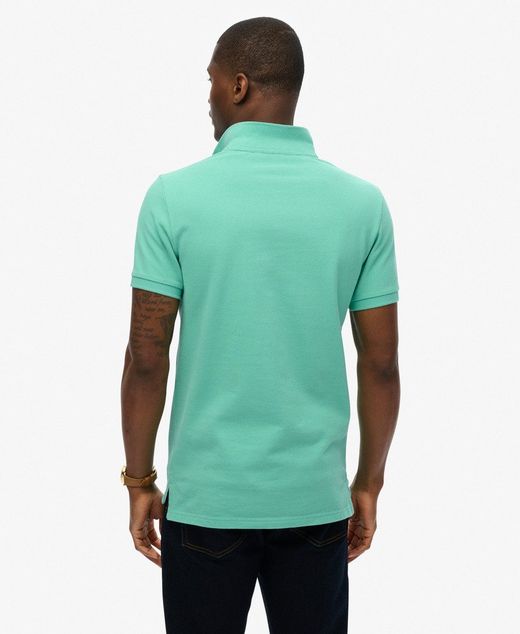 Polo m/c piqué con efecto delavado Superdry Hot Mint