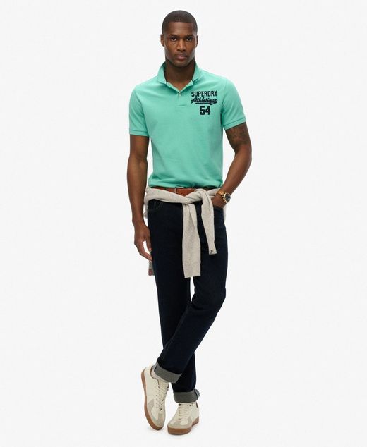 Polo m/c piqué con efecto delavado Superdry Hot Mint