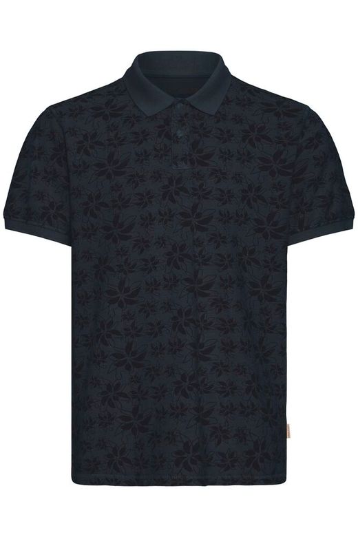 Polo m/c piqué con estampado flores monocolor Blend Of America Dark Grey