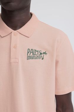 Polo m/c piqué con letras Blend Of America Rose