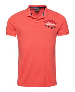 Polo m/c piqué con letras branding Superdry Cayenne