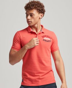 Polo m/c piqué con letras branding Superdry Cayenne