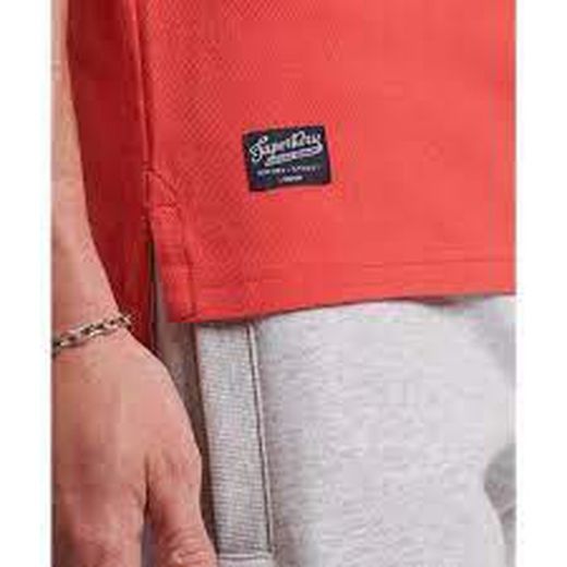 Polo m/c piqué con letras branding Superdry Cayenne