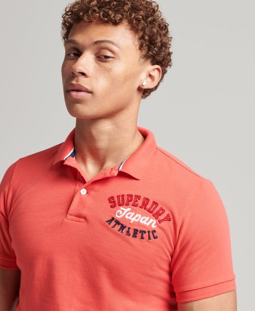Polo m/c piqué con letras branding Superdry Cayenne