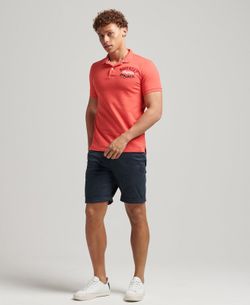 Polo m/c piqué con letras branding Superdry Cayenne