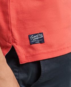 Polo m/c piqué con letras branding Superdry Cayenne