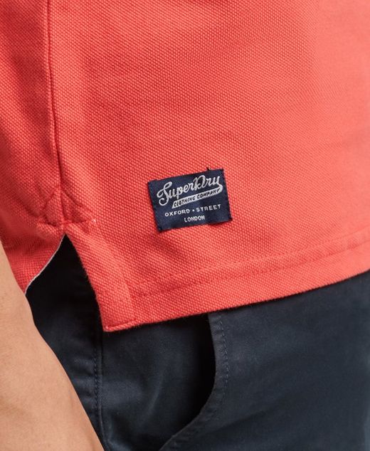 Polo m/c piqué con letras branding Superdry Cayenne