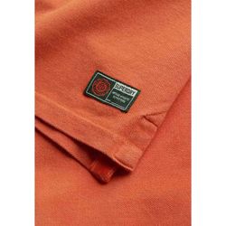 Polo m/c piqué con letras branding Superdry Preppy Orange
