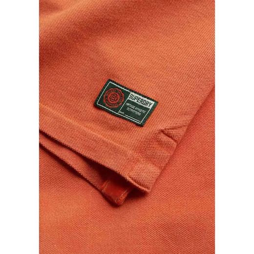 Polo m/c piqué con letras branding Superdry Preppy Orange