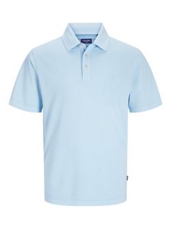 Polo m/c piqué desgastado Jack & Jones Cerulean