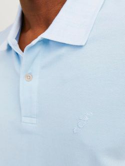 Polo m/c piqué desgastado Jack & Jones Cerulean