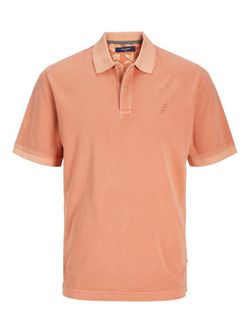 Polo m/c piqué desgastado Jack & Jones Sun Orange