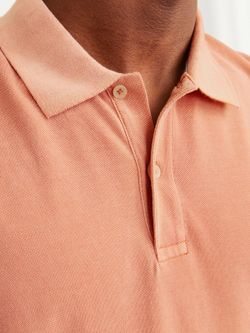 Polo m/c piqué desgastado Jack & Jones Sun Orange
