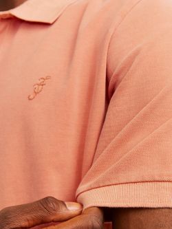 Polo m/c piqué desgastado Jack & Jones Sun Orange