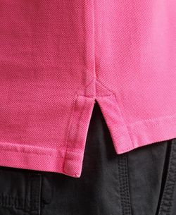 Polo m/c piqué efecto delavado Superdry Raspberry