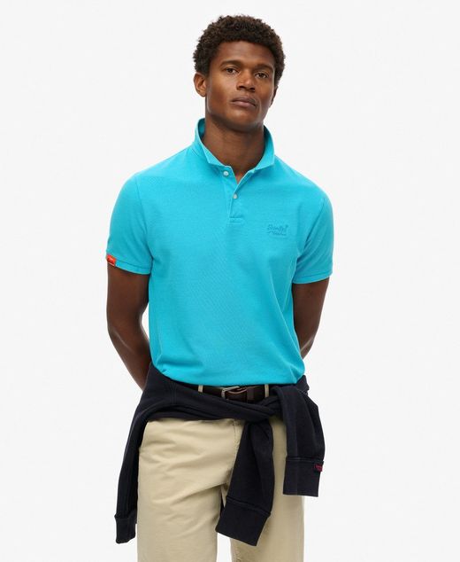 Polo m/c piqué Superdry Blue