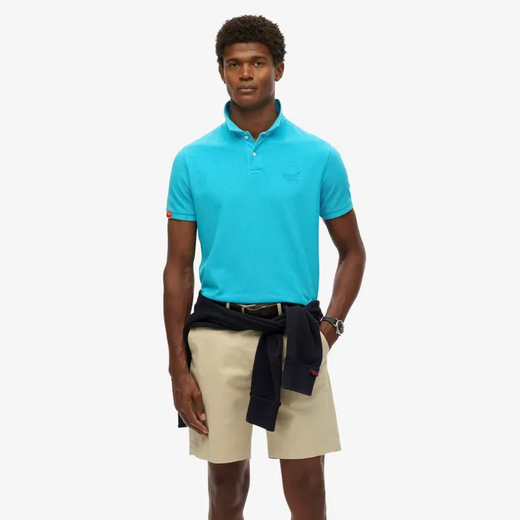Polo m/c piqué Superdry Blue