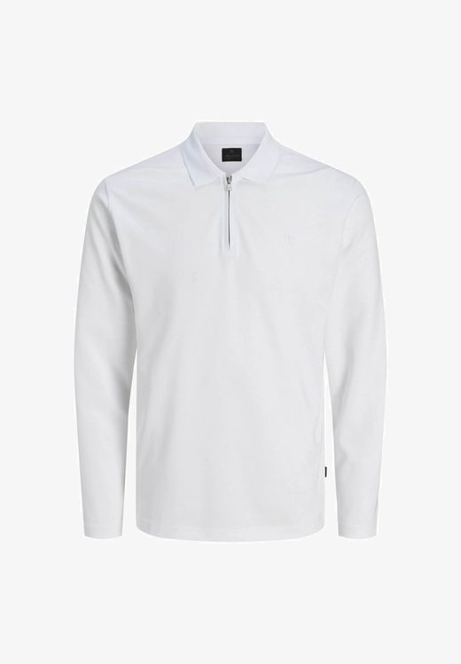 Polo m/l con cremallera Jack & Jones Bright White
