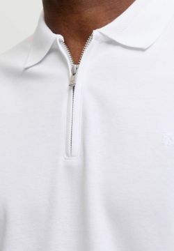 Polo m/l con cremallera Jack & Jones Bright White