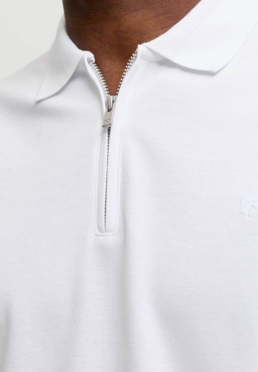 Polo m/l con cremallera Jack & Jones Bright White
