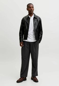 Polo m/l con cremallera Jack & Jones Bright White