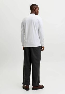 Polo m/l con cremallera Jack & Jones Bright White