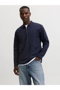 Polo m/l con cremallera Jack & Jones Navy Blazer