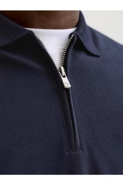 Polo m/l con cremallera Jack & Jones Navy Blazer
