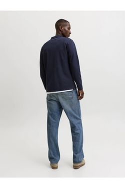 Polo m/l con cremallera Jack & Jones Navy Blazer