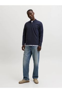 Polo m/l con cremallera Jack & Jones Navy Blazer