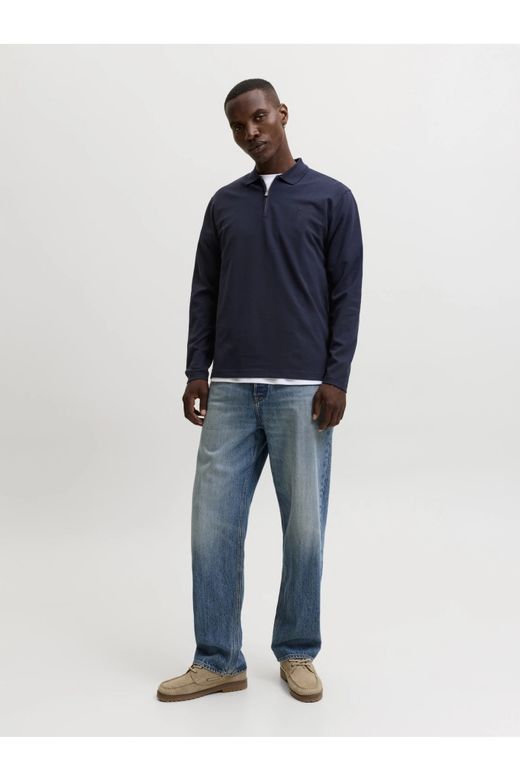Polo m/l con cremallera Jack & Jones Navy Blazer