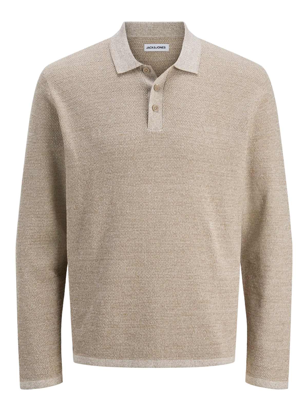 Polo m/l de punto Jack & Jones Sand 4XL