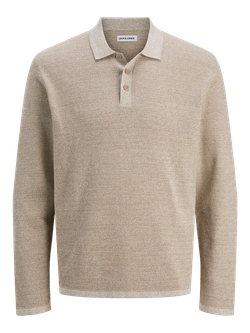Polo m/l de punto Jack & Jones Sand