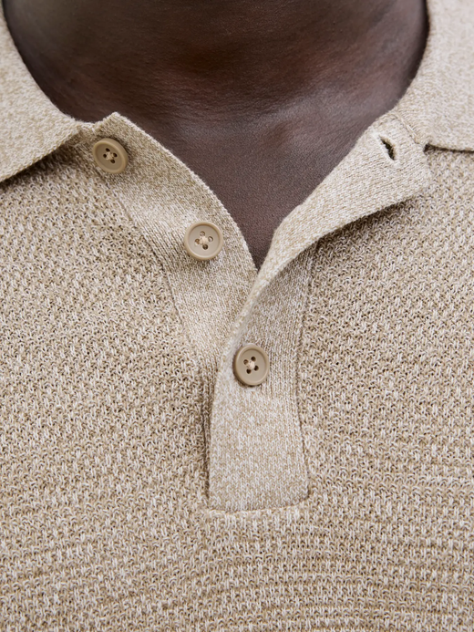 Polo m/l de punto Jack & Jones Sand
